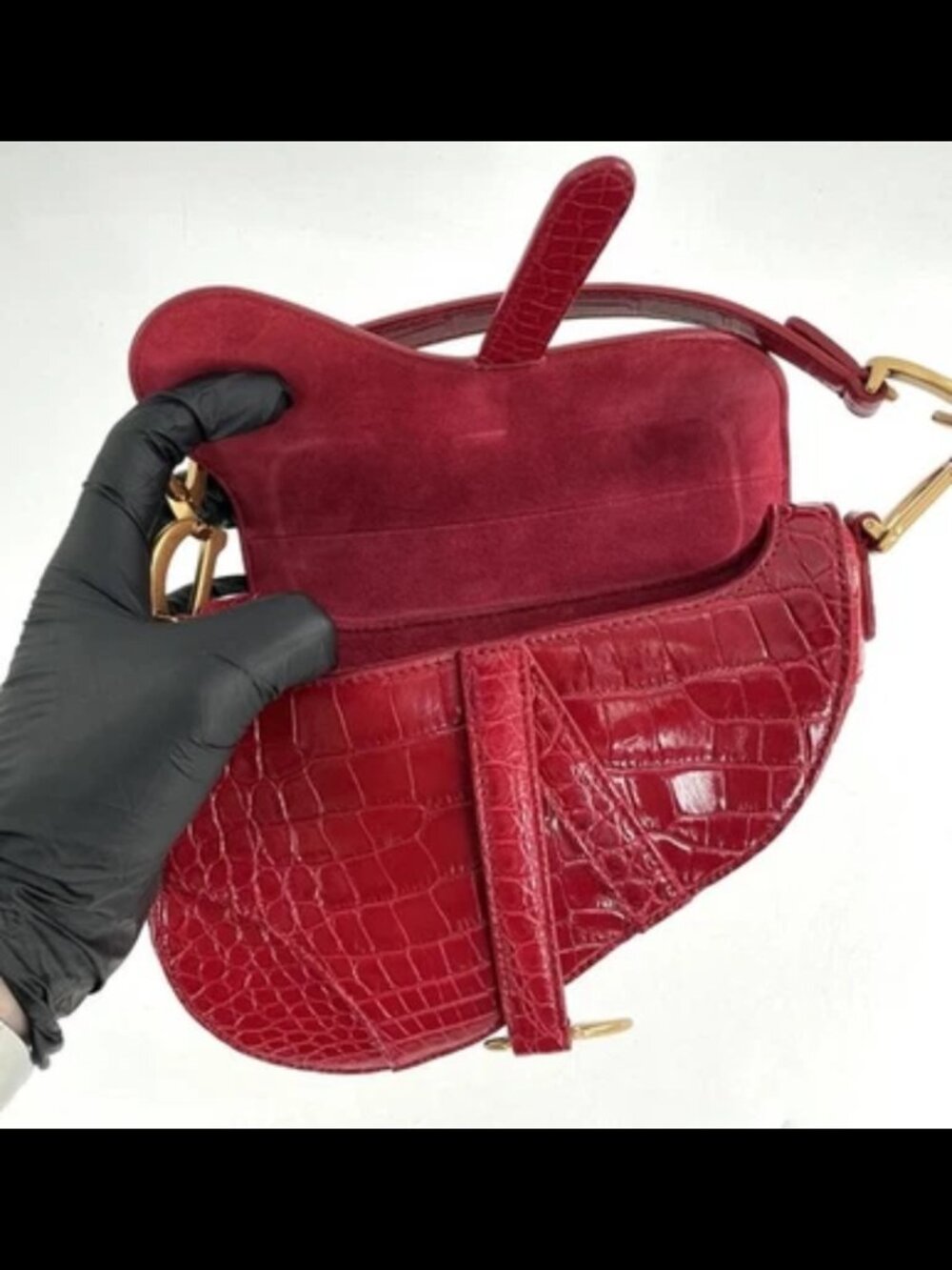 Christian Dior Mini Alligator Saddle bag - Picture 9 of 14